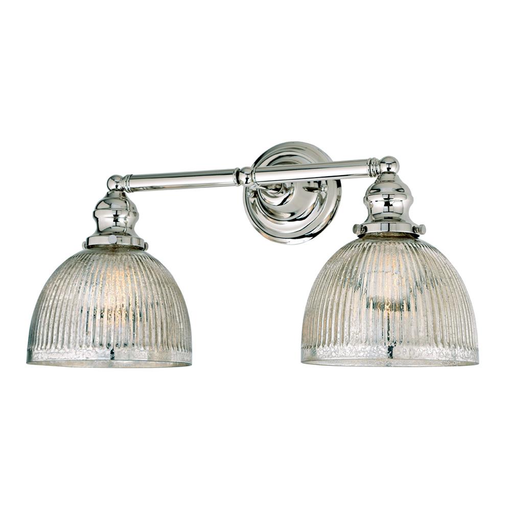 JVI Designs 1211-15 S5-MP Union Square Two Light Mercury Madison Bathroom Wall Sconce  in Polished Nickel